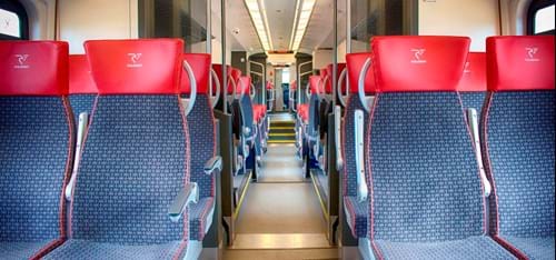 Wnętrze pociągu POLREGIO