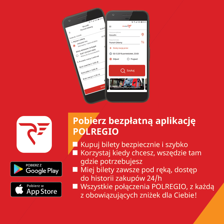 Bezpłatna aplikacja POLREGIO dla podróżnych